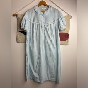 Vtg 80s Seraphim Barbizon Blendaire Latiste Gown Sleep Wear Size L Blue
